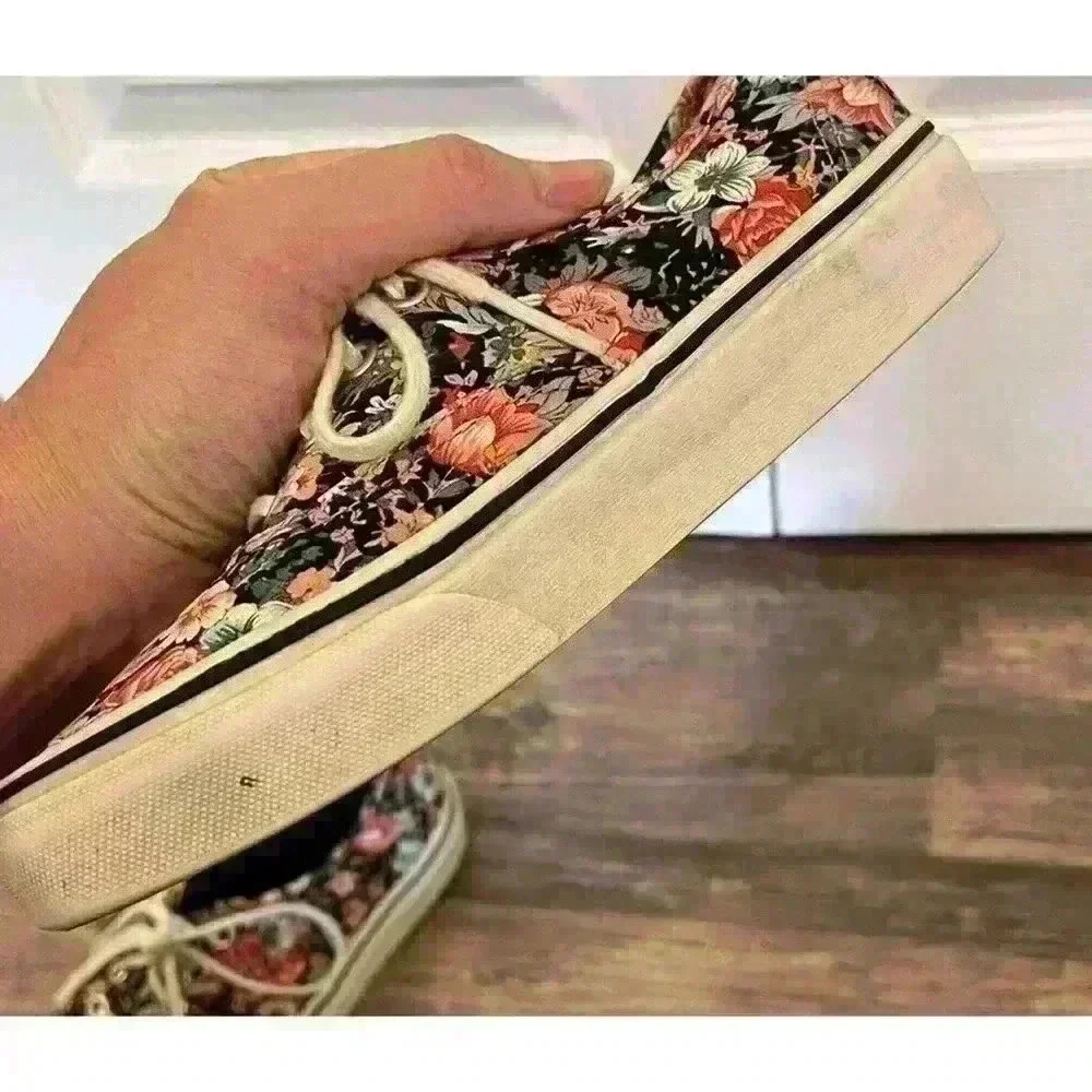 Vans Authentic Dark Floral Print Sneakers Womens Sz 5.5